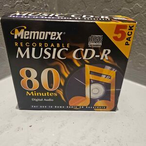Music-CD R Memorex New unopened Pack of 5